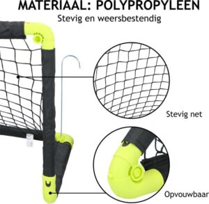 Dunlop Voetbaldoel - 1 Voetbalgoal - Minigoal - Oefendoel - Opvouwbaar - 55 x 44 x 44 CM - Afbeelding 2