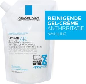 La Roche-Posay Lipikar Syndet AP+ reiniging - navulverpakking - Douchemiddel - voor een gevoelige en droge huid - 400ml - Afbeelding 4