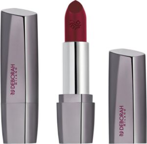 Deborah Milano Milano Red Long Lasting Lipstick 12 Red Brownie Mat, Satijn