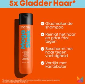 Matrix Mega Sleek Shampoo – Reinigt en beschermt het haar tegen pluis en frizz – 300 ml - Afbeelding 3