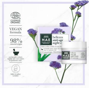 N.A.E. Belezza Anti-age Nachtcrème Vegan 50ml - Afbeelding 3