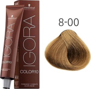 Permanente Kleur Igora Color10 Schwarzkopf 4045787301090 8-00 (60 ml)