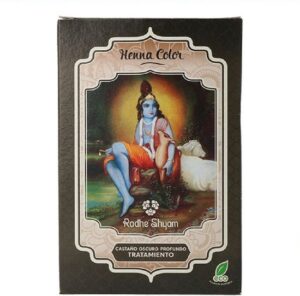 Semi-permanente kleurstof Radhe Shyam Donkerbruin Henna In poedervorm (100 g) - Afbeelding 2