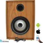 Soundlogic 80077 Houten Bluetooth Draadloos Speaker 18 x 25 x 9.5 cm