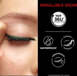 L'Oréal Paris Infaillible 36H Grip Gel Automatic Eyeliner - Blue Jersey - Blauw - Opdraaibaar gelpotlood met een handige sponsapplicator - 5g - Afbeelding 3