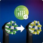 Oral-B CrossAction - Met CleanMaximiser-technologie - Opzetborstels - Zwart - 4stuks - Afbeelding 3