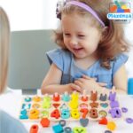 Maxenza PH05R005 Educatieve Houten Tablet Voor Kinderen Vanaf 3 jaar - Leer Tellen, Denken En Vormen Eigen Maken - Afbeelding 4