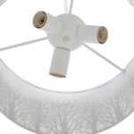 INSPIRE - Hanglamp FOREST - Hanglamp naturel - 3 lampen - 3 x E27 60W - Ø40 cm x H. 23 cm - metaal - wit - Afbeelding 4