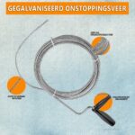 Maxenza Ontstoppingsveer - Rioolontstopping - Afvoerontstopper - Gootsteenontstopper - Handschoenen - 5 Meter - Afbeelding 4