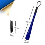 Maxenza Schoenlepel Kunststof met Poetsborstel - Schoenlepel met Poetsborstel -39 cm Kunststof Schoenlepel - Poetsborstel Schoenlepel - Blauw - Afbeelding 3