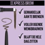 Maybelline New York - Express Brow Duo - 02 Medium Brown - Bruin Wenkbrauwpotlood en Poeder - Afbeelding 4