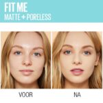 Maybelline New York - Fit Me Matte + Poreless Foundation - 118 Nude - Medium Dekkende Foundation met Matte Finish voor de Normale tot Vette Huid - 30 ml - Afbeelding 2