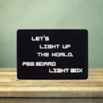 Led Letter Pegboard Retrostijl met 200 Letters en 200 Cijfers – 29x21x4 cm | Woorden maken op Lichtbord | Woonaccessoires | Memobord | Prikbord