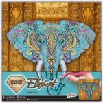 Grafix Diamond Painting Op Canvas | Olifant | Formaat 30x30cm | diamond painting pakket volledig | Thema Dieren | Diamond painting op canvas | Inclusief Diamond painting pen en schudbakje | Eindresultaat ophangen aan de muur