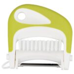 Dunschiller 3 in 1 Enrico Multi Peeler - Groen - 8x9x2cm - Dunschiller Borstel en Ontpitter - Roestvrijstalen Schilmesje - Schiller mesje - Keukengerei - Aardappelschilmesjes - Keukenmessen - Afbeelding 4