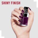Rimmel London Nail Polish 60 Seconds Black Cherries Dark Red - Afbeelding 2