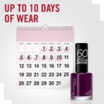 Rimmel London Nail Polish 60 Seconds Black Cherries Dark Red - Afbeelding 3