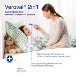 Veroval 2-in-1 infrarood koortsthermometer: voor het eenvoudig en snel meten van koorts in het oor of voorhoofd, ideaal voor gezinnen met kinderen, met 10 beschermkapjes - Afbeelding 2