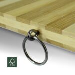 Maxenza Houten Snijplank (30x20x1,5 cm) & 4 RVS Fruitmessen (17 cm) Set - Premium Keukenaccessoires - Snijplank Hout - Afbeelding 3