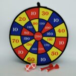 XXL Toys Dartbord Van Klittenband 5 Delig - 35 Centimeter - 2 Ballen - 2 Dartpijltjes