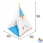 Maxenza Let’s Play 8177 Indianen - Tipi Wigwam Tent Voor Kinderen - Voor Binnen & Buiten - Houten Frame - 120 x 120 x 150 cm - Afbeelding 2