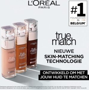 L’Oréal Paris True Match Foundation - Natuurlijk dekkende foundation met Hyaluronzuur en SPF 16 - 1R/C - 30 ml - Afbeelding 2