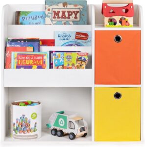 Maxenza Kids ZKB-02A Kleurrijke kinderkamer opbergmeubel met thema boekenkast, Opbergkast en modulair opbergsysteem
