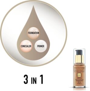 Max Factor Facefinity 3 In 1 Primer  Concealer And Foundation Spf20 85 Caramel 30ml - Afbeelding 4