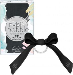Invisibobble - Wrapstar - Zwart met print - Haarelastiek met lint - 1 stuk - Afbeelding 4