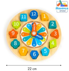 Maxenza PH051006 Glow In The Dark Educatieve 3-in-1 Houten Klok Voor Kinderen Vanaf 3 Jaar - Afbeelding 7