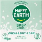 Happy Earth Wash & Bath Bar 100% Natuurlijk Baby & Kids 50 gr