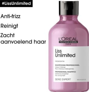 L'Oréal Professionnel Serie Expert Liss Unlimited Shampoo 300 ml - Normale shampoo vrouwen - Voor Alle haartypes - Afbeelding 4