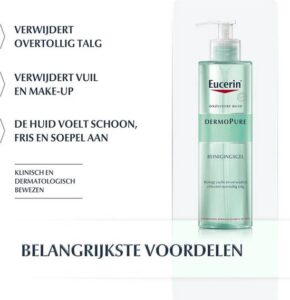 Eucerin Dermo Pure Oil Control Gel Limpiador Facial 400 Ml - Afbeelding 3