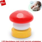 Deal LED Nachtlamp - Nachtlampje kinderen - Nachtlampje baby - Met Push Aan & Uit Schakelaar - Rood Paddenstoeltje