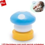 Deal LED Nachtlamp Met Push Aan & Uit Schakelaar - Blauw Paddenstoeltje