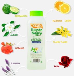 Tulipan Negro - Agua de Colonia Original /Eau de cologne - Original 1953/ Vegan- 800ml - Afbeelding 2