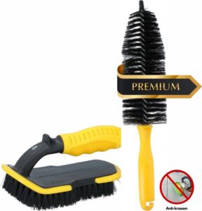 Dunlop Automative Premium 2-Delige Anti-Kras Reinigingsborstel Set voor Auto, Fiets, en Motor