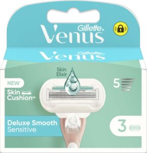 Gillette Venus Deluxe Smooth Sensitive - Voor Een Gladde Scheerbeurt - 3 Navulmesjes - Afbeelding 3