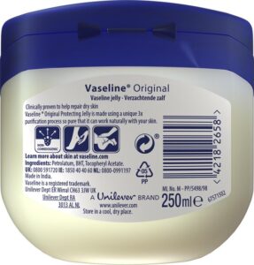 Vaseline Zalf Vaseline Zalf Pure Petroleum Jelly Droge Huid 250 ml - Afbeelding 3