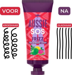Aussie SOS FRIZZ Super Antikroesbehandeling Reparatie Shot - 25 ml - Met Australian Caviar Lime maakt deze haarbehandeling uw lokken onmiddellijk glad.