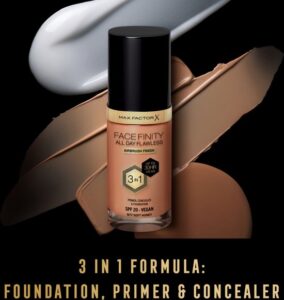 Max Factor Facefinity 3in1 Primer, Concealer y Foundation 77-Soft Honey 30ml - Afbeelding 4