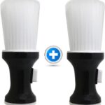 Maxenza Nekborstel - Nekkwast - Kappersborstel Hoog Kwaliteit - Professionele Barber Brush - 2 Stuks - Wit