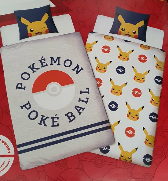 550x591-8 Pokemon-Dekbed-140x200-Dubbelzijdig-Dekbedovertrek-Kussenhoes - Afbeelding 1