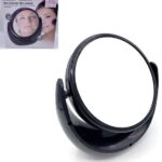 3x Vergrotende Make-up Spiegel Zwart - 18x8x19CM - Dubbelzijdig Met Standaard -