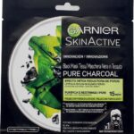 Pure Charcoal Black Mask Tissu Detox Effect By Garnier 28 G