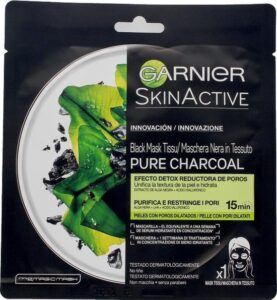 Pure Charcoal Black Mask Tissu Detox Effect By Garnier 28 G