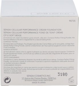 sensai cp cream foundation spf15 cf12 soft beige 30 ml - Afbeelding 4