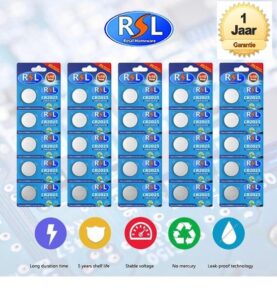 RSL CR2025 - CR2025 lithium 3v batterij - CR2025 batterij 3v - Lithium Knoopcel Batterijen - 25 Batterijen - Afbeelding 2