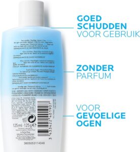 La Roche-Posay Respectissime waterproof oog-makeup reiniging gevoelige ogen - Gezichtsreinigingsmiddel- 125ml - Afbeelding 2