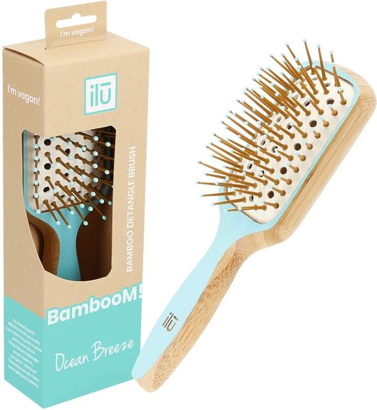 550x598-103 Bamboom - Detangler Ocean Breeze Paddle Brush - Mini - Afbeelding 1